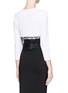 Back View - Click To Enlarge - EMILIO PUCCI - Contrast lace trim cropped cardigan