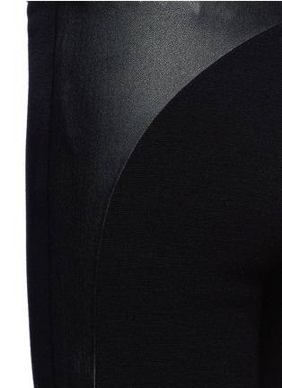 Detail View - Click To Enlarge - EMILIO PUCCI - Leather trim leggings