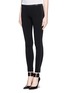 Front View - Click To Enlarge - EMILIO PUCCI - Leather trim leggings
