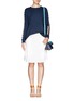 Figure View - Click To Enlarge - CHLOÉ - Cut-out lace trim cashmere-silk sweater