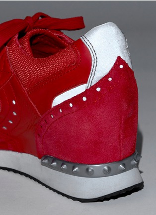 Detail View - Click To Enlarge - ASH - 'Detox Ter' reflective-trim wedge sneakers