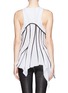 Detail View - Click To Enlarge - HAIDER ACKERMANN - Reversible contrast piping peplum top