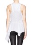 Back View - Click To Enlarge - HAIDER ACKERMANN - Reversible contrast piping peplum top