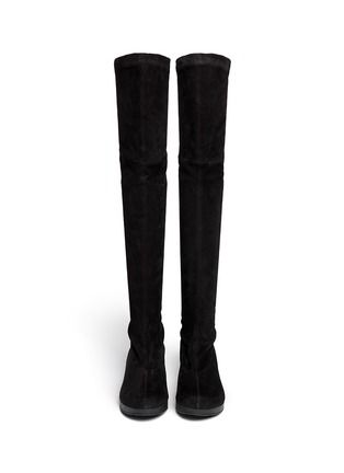 Figure View - Click To Enlarge - CLERGERIE - 'Natuh' suede over-the-knee boots