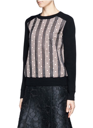 Front View - Click To Enlarge - TORY BURCH - 'Kimba vertical check stripe sweater 