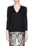 Detail View - Click To Enlarge - TORY BURCH - 'Lacey' shirt collar insert sweater
