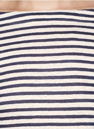 Detail View - Click To Enlarge - TORY BURCH - 'Lesley' linen stripe T-shirt