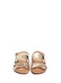 Figure View - Click To Enlarge - PEDDER RED - Metallic leather strap cork sandals