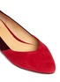 Detail View - Click To Enlarge - PEDDER RED - Colourblock suede skimmer flats