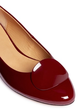 Detail View - Click To Enlarge - PEDDER RED - Acetate plaque patent leather flats