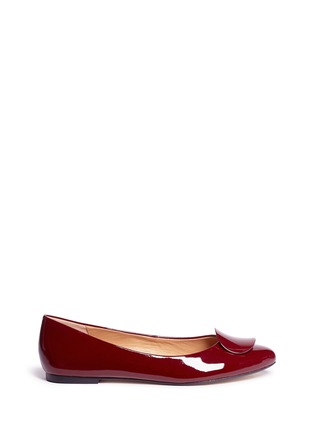 Main View - Click To Enlarge - PEDDER RED - Acetate plaque patent leather flats