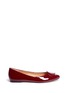 Main View - Click To Enlarge - PEDDER RED - Acetate plaque patent leather flats