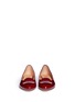 Figure View - Click To Enlarge - PEDDER RED - Acetate plaque patent leather flats
