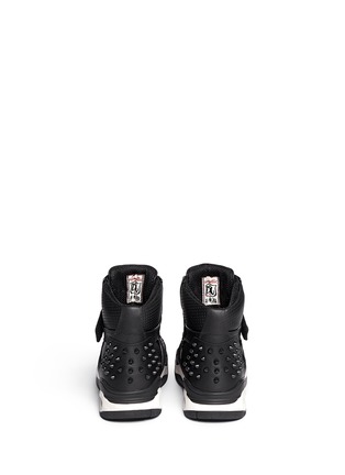 Back View - Click To Enlarge - ASH - 'Fred' grainy and perforated leather sneakers