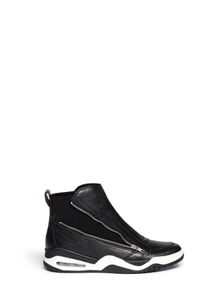 Main View - Click To Enlarge - ASH - 'Fun' leather and neoprene slip-on sneakers