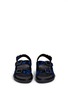 Figure View - Click To Enlarge - PEDDER RED - Colourblock army print pony hair strap sandals