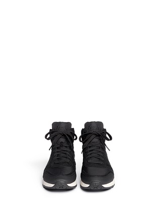 Figure View - Click To Enlarge - ASH - 'Maxwell' python embossed suede panel sneakers