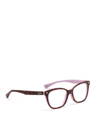 Figure View - Click To Enlarge - RAY-BAN - Two tone square cat eye optical glasses