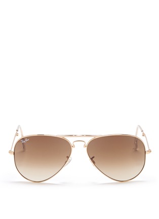 Main View - Click To Enlarge - RAY-BAN - 'Aviator Folding' wire sunglasses