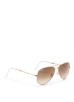 Figure View - Click To Enlarge - RAY-BAN - 'Aviator Folding' wire sunglasses