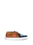 Main View - Click To Enlarge - JOSHUA SANDERS - 'Vintage Trip' embroidered patch suede denim sneakers