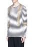 Front View - Click To Enlarge - PORTS 1961 - Sailor embellished stripe long sleeve T-shirt