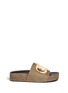Main View - Click To Enlarge - STELLA LUNA - 'Stella' turnlock bar suede platform slide sandals