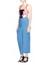 Figure View - Click To Enlarge - STELLA MCCARTNEY - 'Heidi' draped side denim maxi skirt
