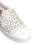 Detail View - Click To Enlarge - MICHAEL KORS - 'Susanna' lasercut perforated leather slip-on sneakers