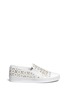 Main View - Click To Enlarge - MICHAEL KORS - 'Susanna' lasercut perforated leather slip-on sneakers