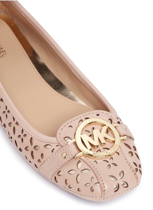 Detail View - Click To Enlarge - MICHAEL KORS - 'Fulton' floral lasercut leather moccasins