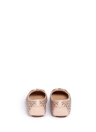 Back View - Click To Enlarge - MICHAEL KORS - 'Fulton' floral lasercut leather moccasins