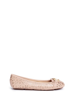 Main View - Click To Enlarge - MICHAEL KORS - 'Fulton' floral lasercut leather moccasins