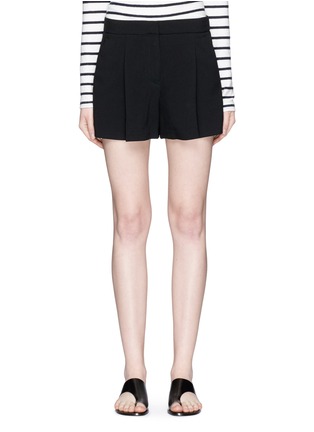 Main View - Click To Enlarge - THEORY - 'Thoni' pleated crepe shorts