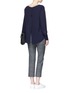 Figure View - Click To Enlarge - THEORY - 'Hartsdale' virgin wool cropped tailored pants