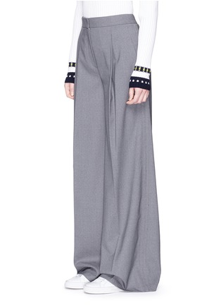 Front View - Click To Enlarge - THEORY - 'Bayport TS' virgin wool wide leg pants