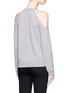 Back View - Click To Enlarge - THEORY - 'Toleema B' cold shoulder cashmere sweater