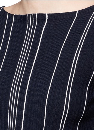 Detail View - Click To Enlarge - THEORY - 'Hankson' stripe rib knit sweater