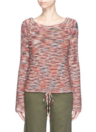 Main View - Click To Enlarge - THEORY - 'Coella' drawstring waist space dyed sweater