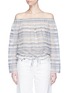 Main View - Click To Enlarge - THEORY - 'Odettah' stripe muslin off-shoulder top