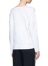 Back View - Click To Enlarge - THEORY - 'Serah' knotted stretch cotton poplin top