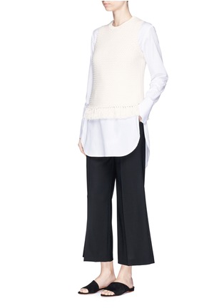 Figure View - Click To Enlarge - THEORY - 'Meenara' tassel hem sleeveless knit top