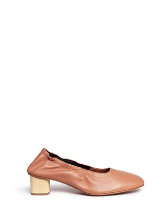 Main View - Click To Enlarge - CLERGERIE - 'Pixie' stretch lambskin leather ballerina pumps