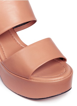 Detail View - Click To Enlarge - CLERGERIE - 'Emple' leather platform slingback sandals