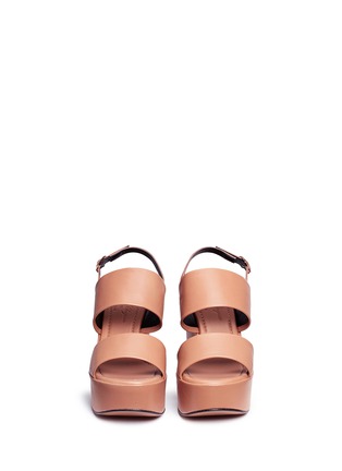 Front View - Click To Enlarge - CLERGERIE - 'Emple' leather platform slingback sandals