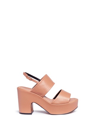 Main View - Click To Enlarge - CLERGERIE - 'Emple' leather platform slingback sandals