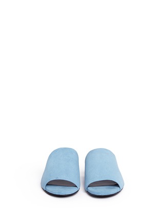 Front View - Click To Enlarge - CLERGERIE - 'Gigy' suede slide sandals