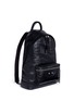 Detail View - Click To Enlarge - BALENCIAGA - Croc embossed leather backpack