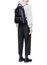 Figure View - Click To Enlarge - BALENCIAGA - Croc embossed leather backpack