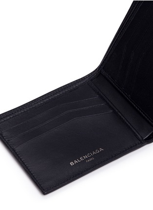 Detail View - Click To Enlarge - BALENCIAGA - Perforated logo lambskin leather bifold wallet